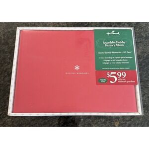 Hallmark‎ Recordable Holiday Memory Album Red Christmas Voice Recording NEW